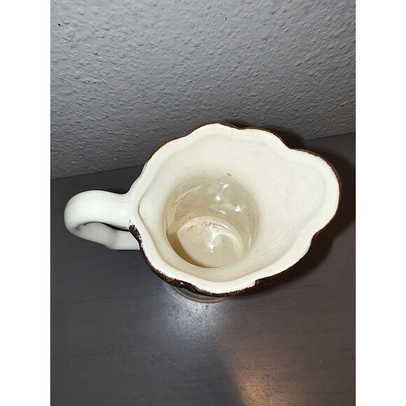 Vintage Monticello 5" Souvenir Pitcher Blue Transferware Gold Trim Crackle Glaze - Picture 5 of 10